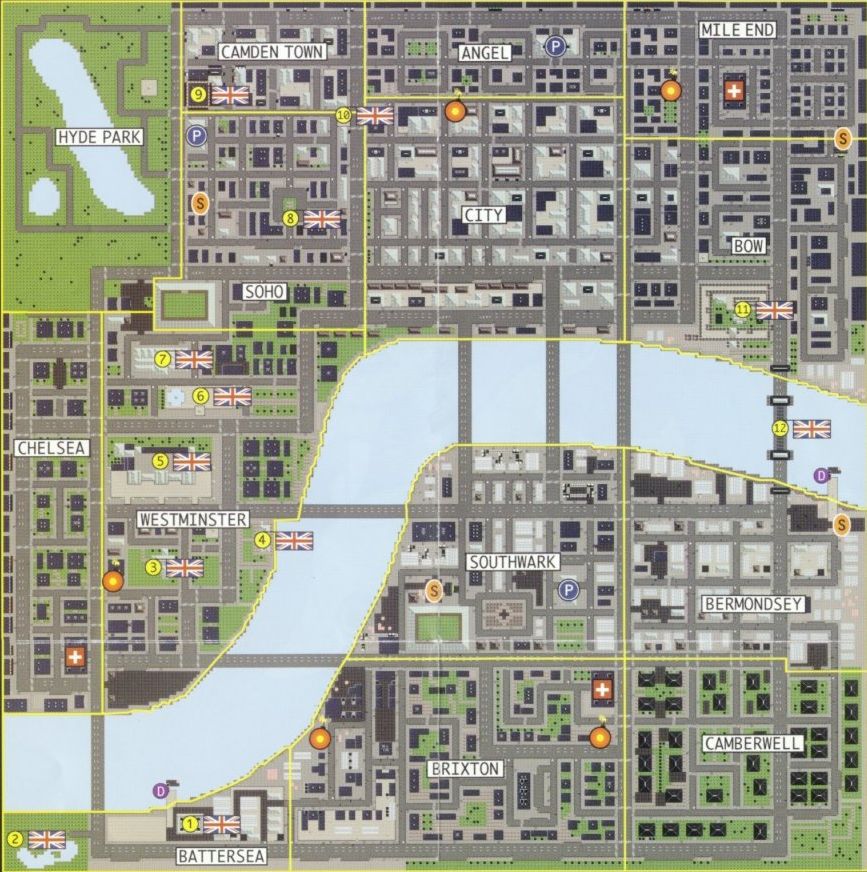 GTA London 1969 Map